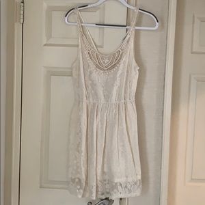 Off White floral lace dress